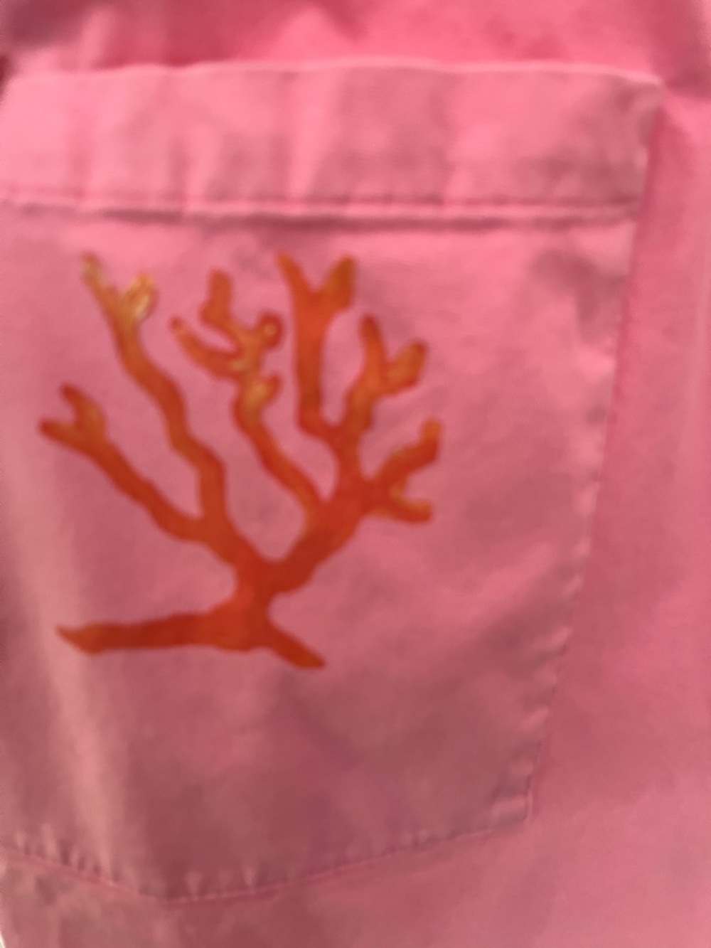 J. McLaughlin Vintage Pink Dress Cotton Canvas,smock,apron, coastal, coral sz 12 - Picture 4 of 5